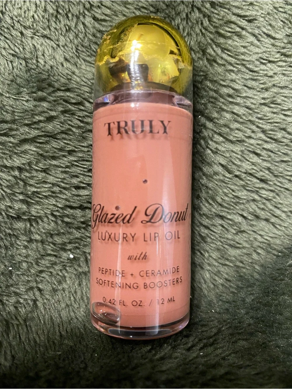 TRULY Glazed Donut Luxury Lip Oil - Peach Nude with Gold Cap